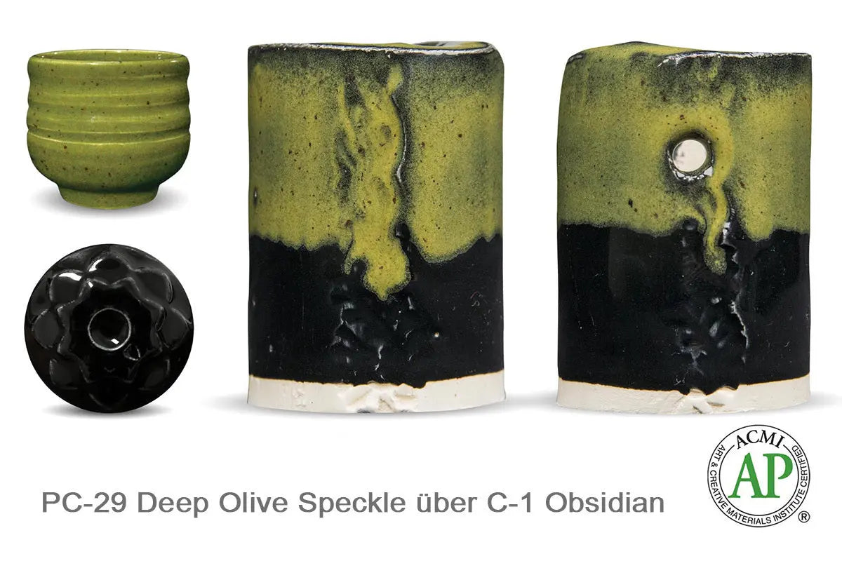Amaco C-01 Steinzeugglasur Obsidian