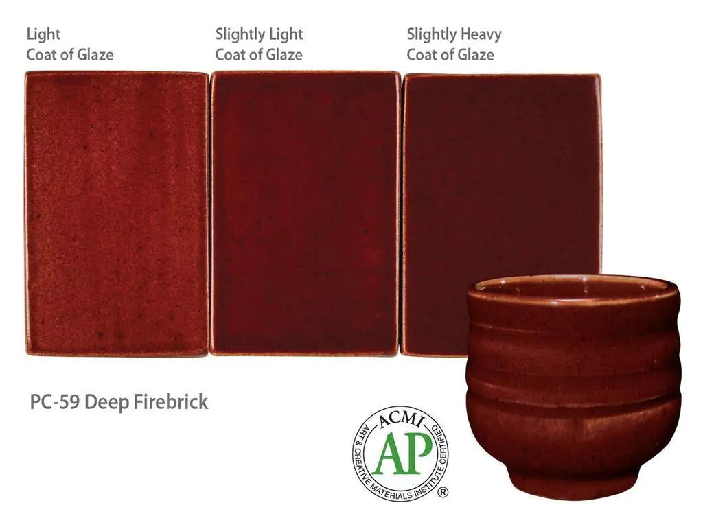 Amaco PC-59 Steinzeugglasur Deep Firebrick - Formwerk Töpferbedarf Berlin