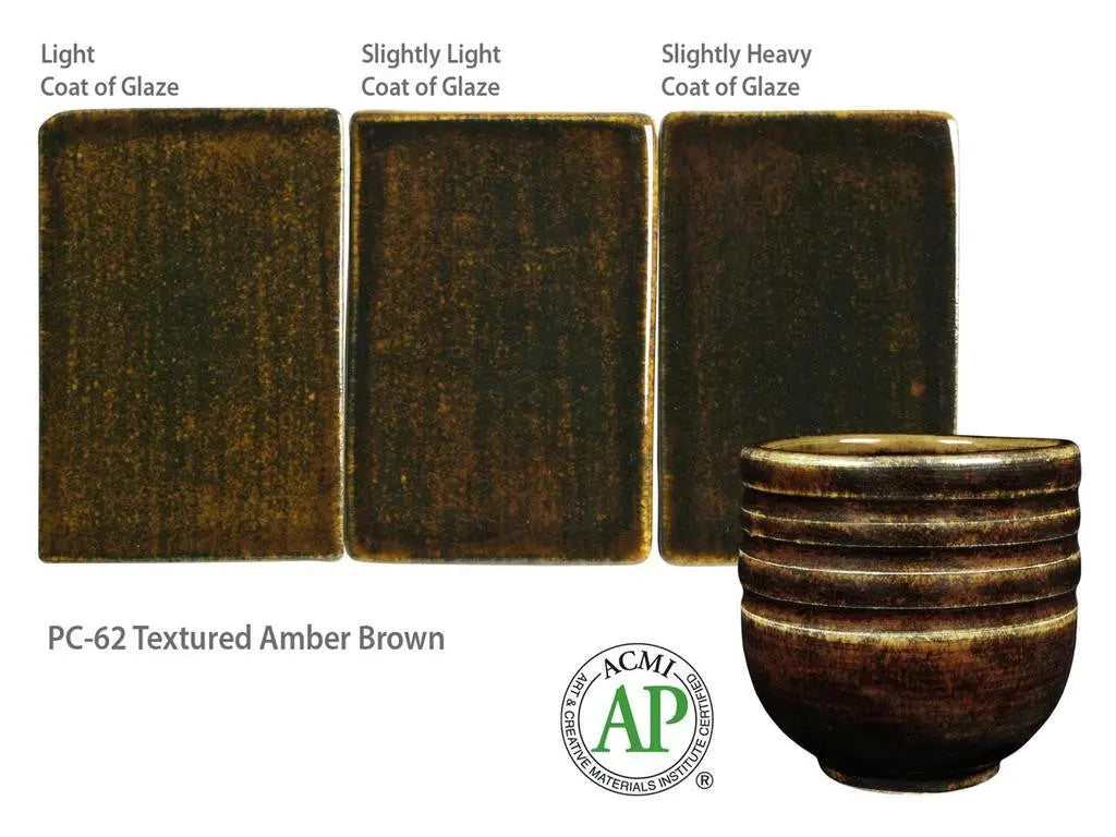 Amaco PC-62 Steinzeugglasur Textured Amber Brown
