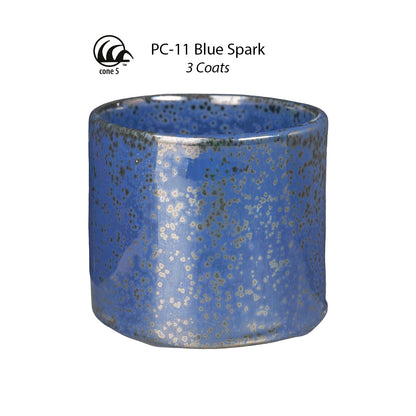 Amaco PC-11 Steinzeugglasur Blue Spark