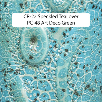 Amaco CR-22 Steinzeugglasur Speckled Teal