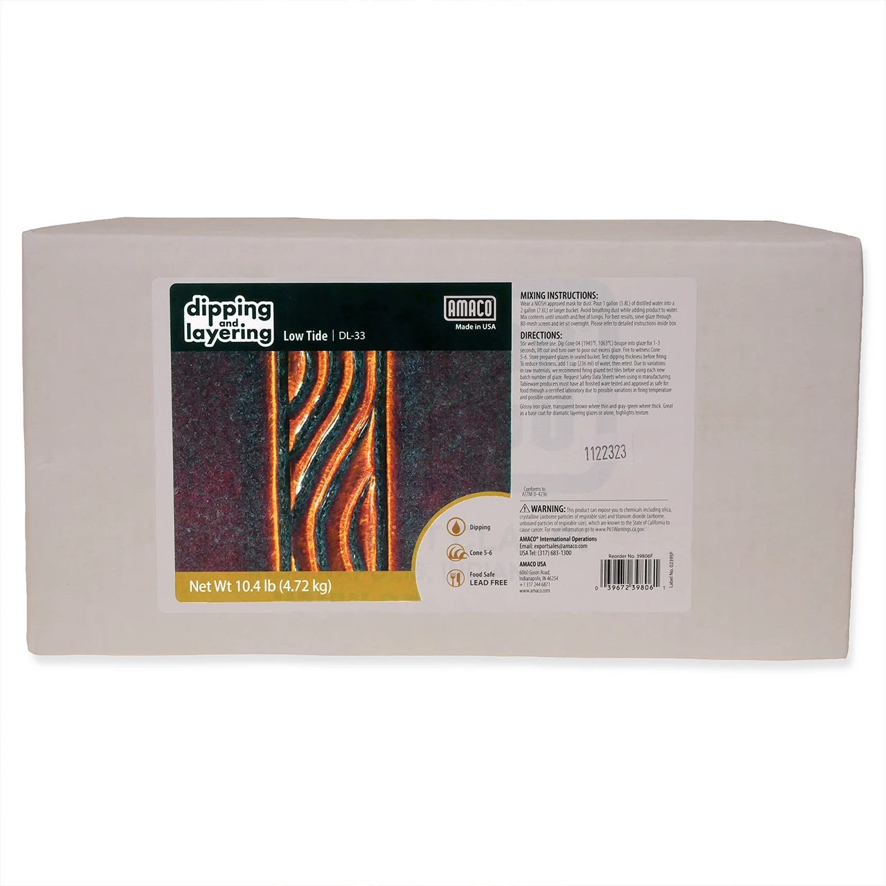 Amaco DL-33 Steinzeugglasur Low Tide  