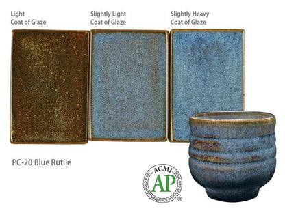 Amaco PC-20 Steinzeugglasur Blue Rutile