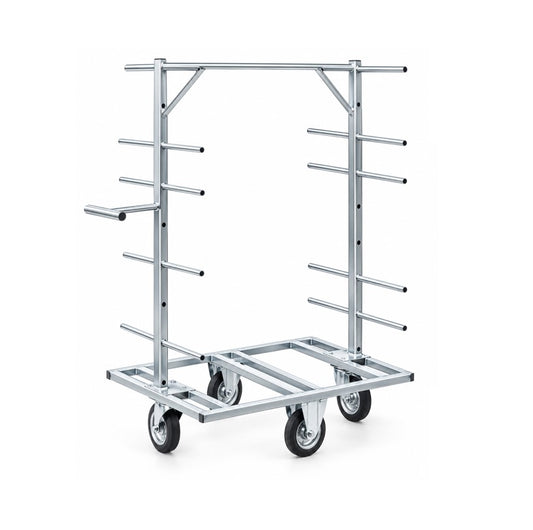 Galvanized ware cart