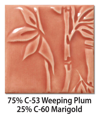 Amaco C-53 Steinzeugglasur Weeping Plum