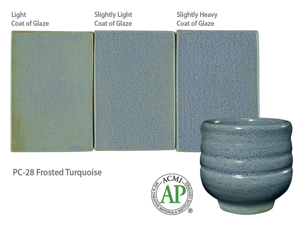 Amaco PC-28 Steinzeugglasur Frosted Turquoise