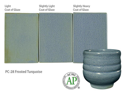Amaco PC-28 Steinzeugglasur Frosted Turquoise