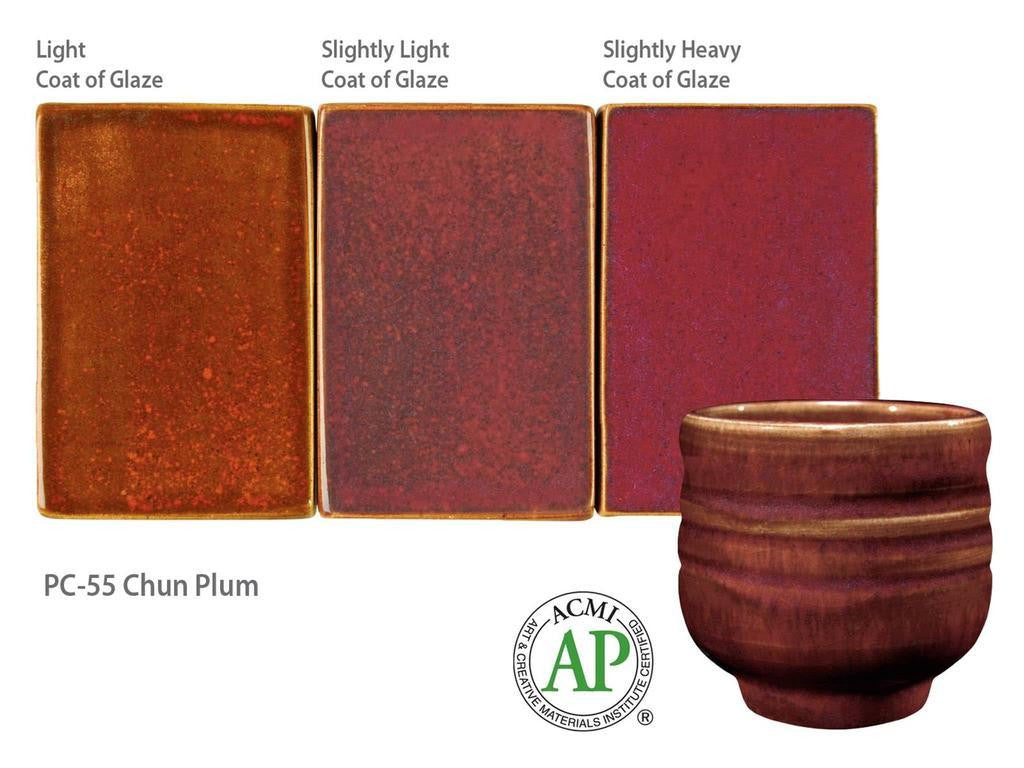 Amaco stoneware glaze Chun Plum