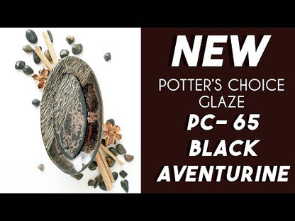 Amaco PC-65 Steinzeugglasur Black Aventurine