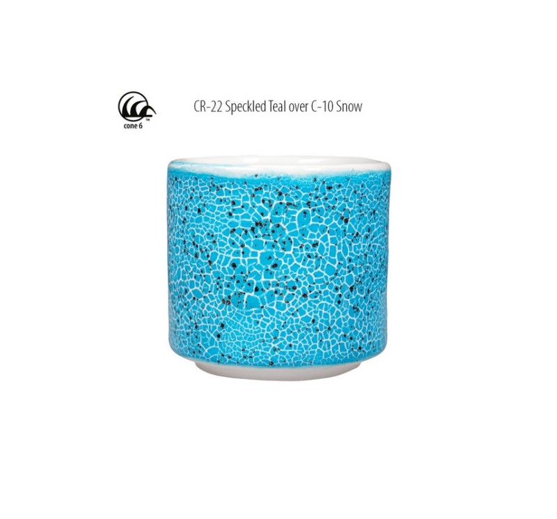 Amaco CR-22 Steinzeugglasur Speckled Teal