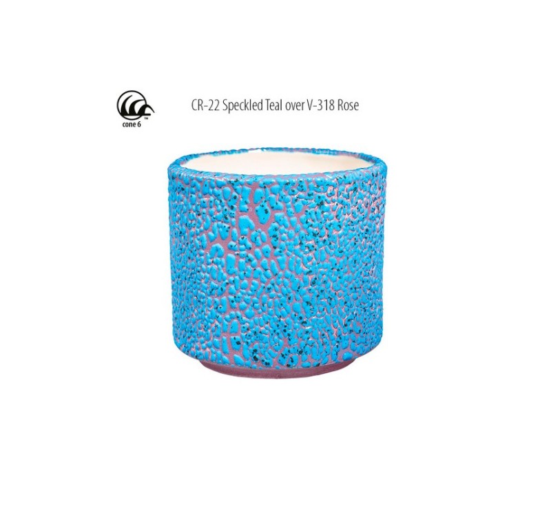 Amaco CR-22 Steinzeugglasur Speckled Teal